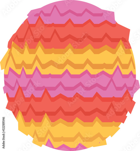 Pinata egg icon cartoon vector. Cute carnival. Star texture