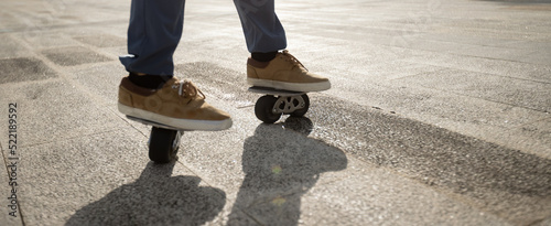 Photography Freeline skateboarder legs skateboarding at city
