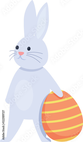Card animal icon cartoon vector. Spring rabbit. Cute bunny