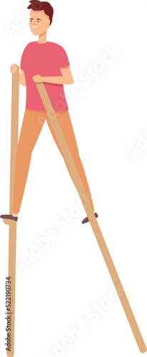 Stilt icon cartoon vector. Street leg. Man festival