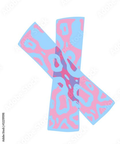 washi tape with wild print. Cute colored patterned washi tape isolated on a white background