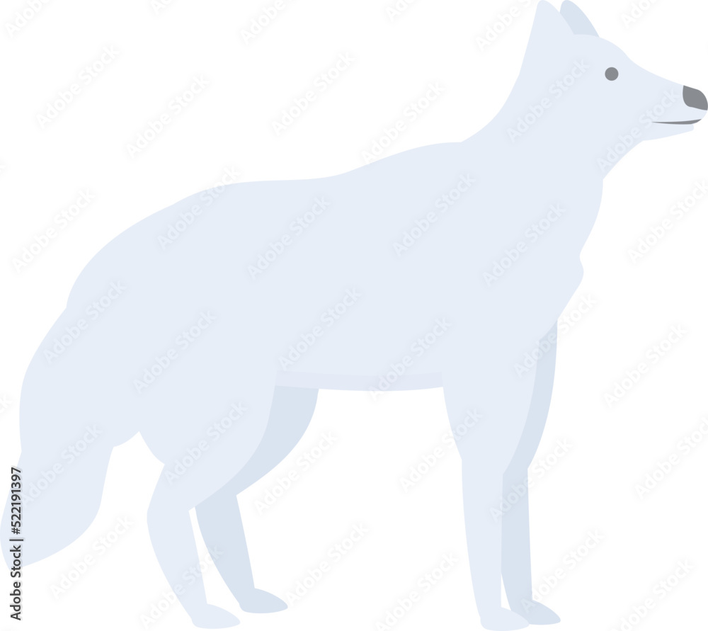 Polar wolf icon cartoon vector. Arctic animal. Alaska animal