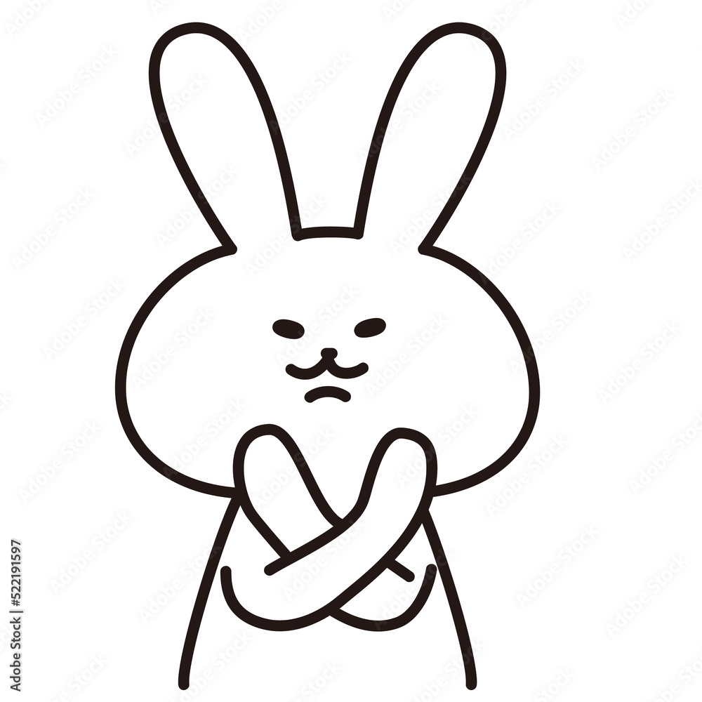色加工ok うさぎ素材No.4 NO! 色加工ok うさぎ素材No.4 NO!