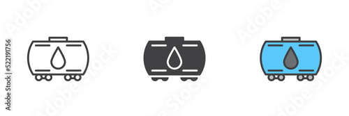 Oil tank car icon