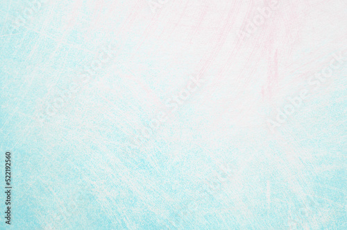 Light pink turquoise blue pastel color background. Scratch pattern designed paper texture.