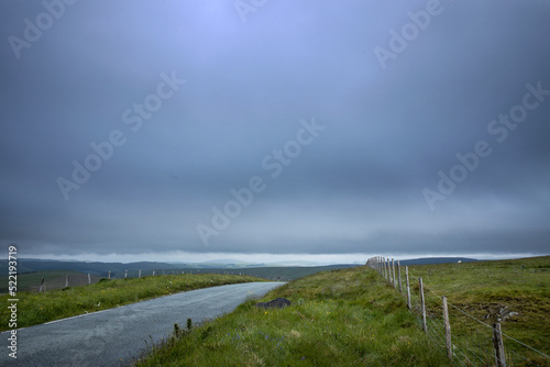 road, hills and meadows, vistas, aberystwyth, ceredigion, wales, england, uk, great brittain, dark clouds, photo