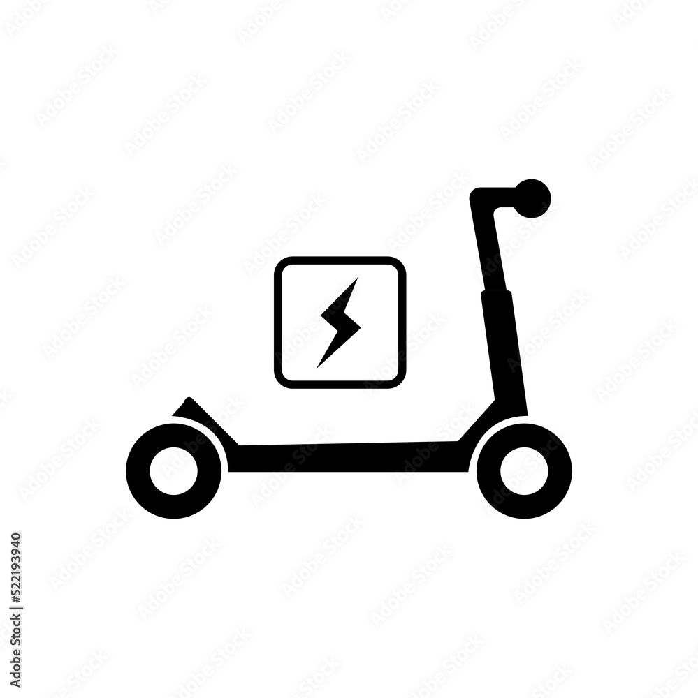 scooter icon on white background scooter icon on white background