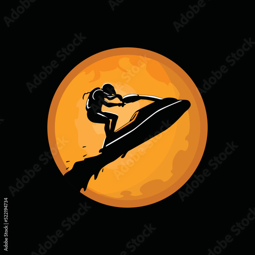 Jetski sport logo concept premium designs