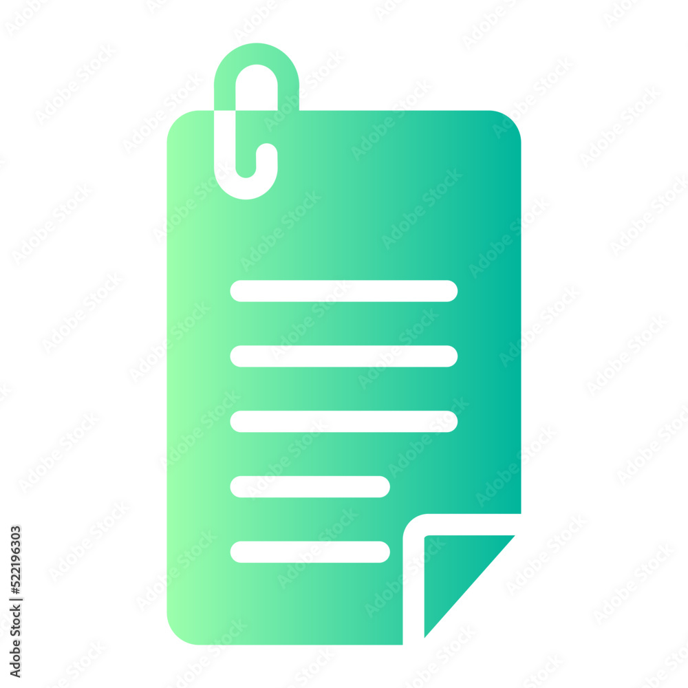 Obraz premium notes gradient icon