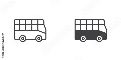 Fotomurale Double-decker bus icon