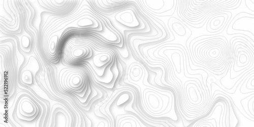 White wave paper curved reliefs maunt map abstract background, Abstract topographic contours map background, Topography map background. Vector geographic contour map.