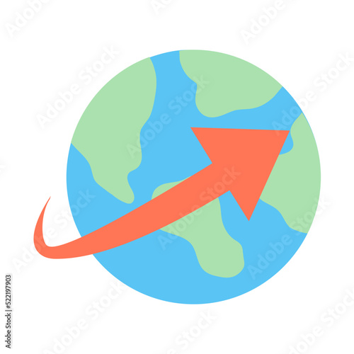 Worldwide delivery , Global Logistic flat icon.