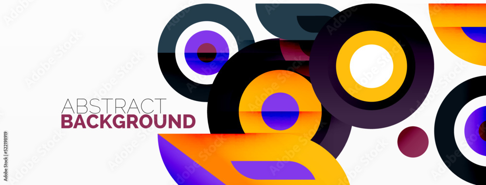 Rings and circles geometric abstract background for wallpaper, banner, backdrop Rings and circles geometric abstract background for wallpaper, banner, backdrop