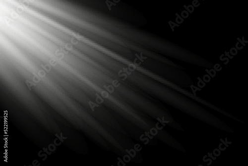 Vector transparent sunlight special lens flash light effect.
