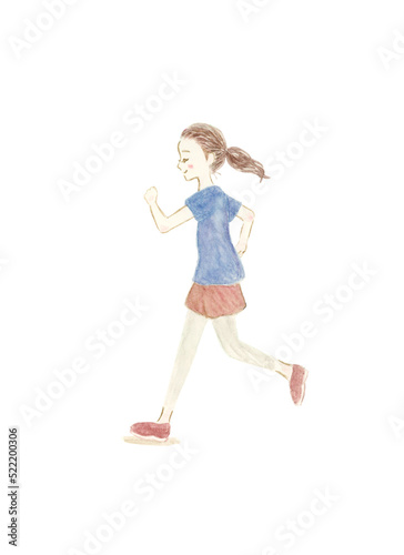 ジョギングしている女性