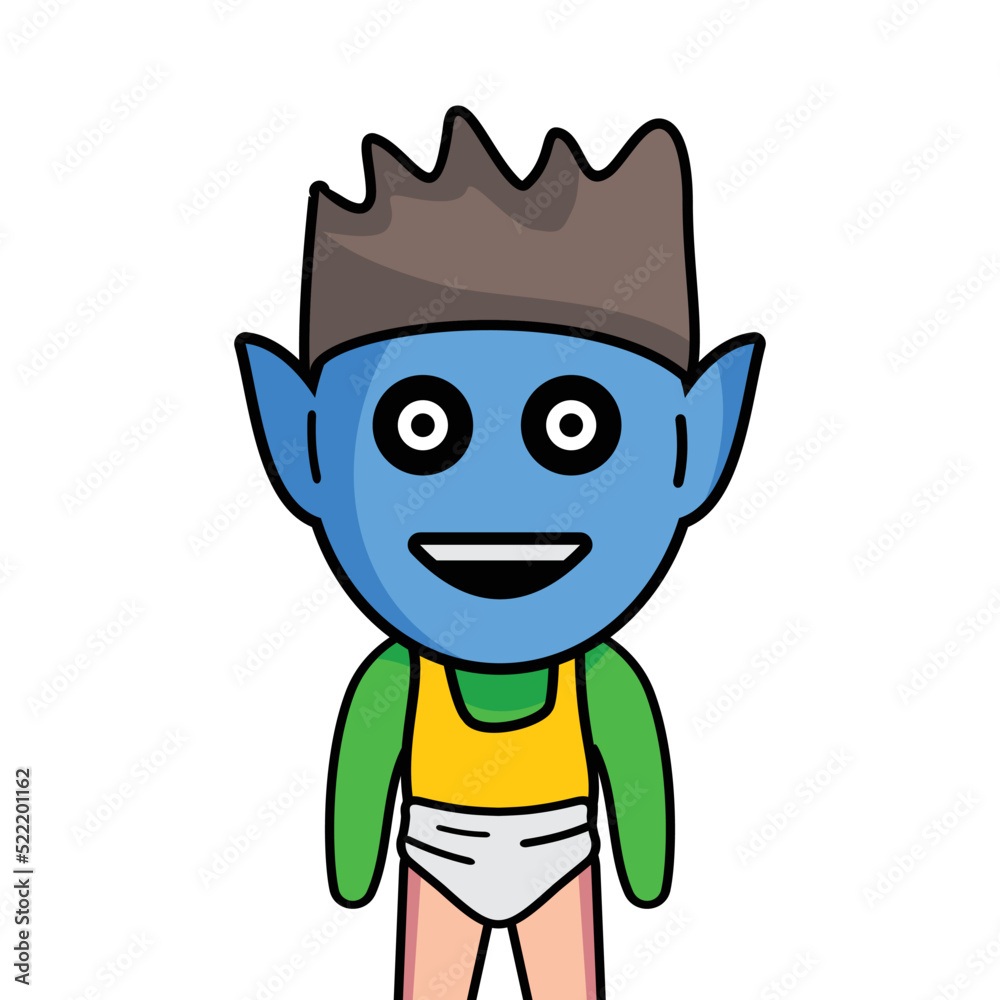 cartoon people kids illustration vector design. Expression of person facing boy cartoon avatar vector. Boy avatars