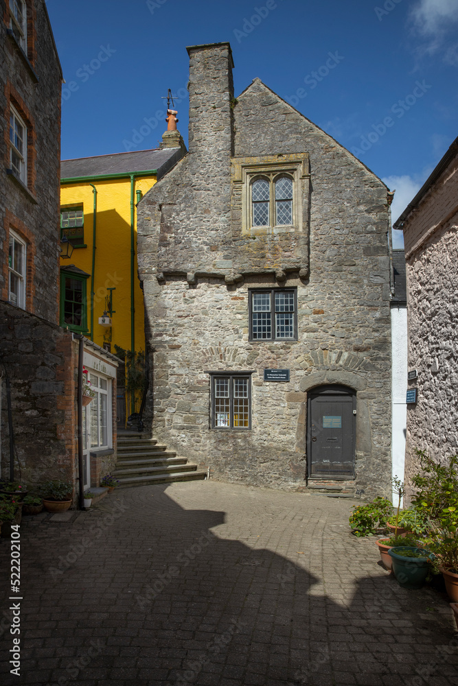 Medieval house. Pembrokeshire, Tenby, Wales, England, UK, Great Brittain, coast, seaside resort.