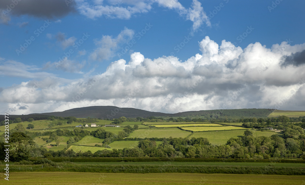 Anon tywi, hills, llangadog carmarthenshire, Wales, england, UK, united kingdom, panorama,
