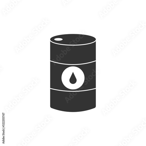 Oil drum container / barrel icon.Vector illustration isolated on white background.Eps 10.