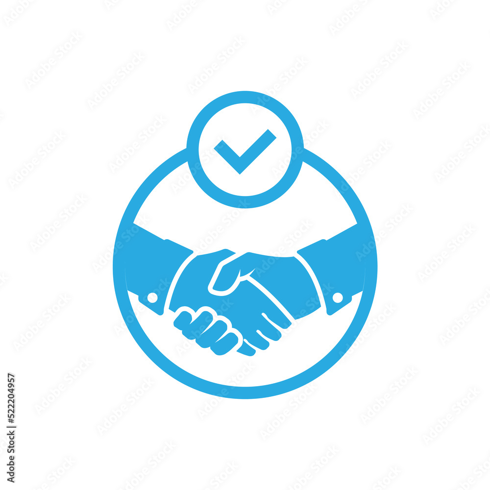 Collaboration Agreement logo design. Contract deal logo Collaboration Agreement logo design. Contract deal logo