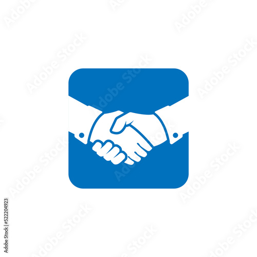 Handshake and partnership logo design template. Best deal logo design