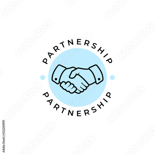 Handshake and partnership logo design template. Best deal logo design