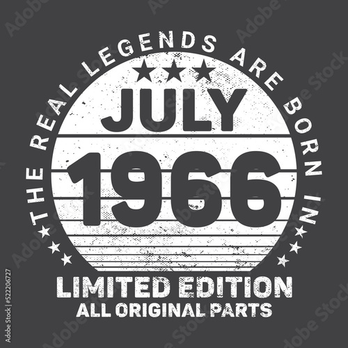 The Real Legends Are Born In July 1966  Birthday gifts for women or men  Vintage birthday shirts for wives or husbands  anniversary T-shirts for sisters or brother