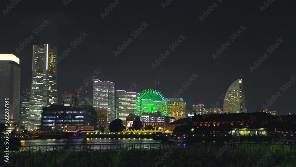 Yokohama city skyline at night Yokohama city skyline at night