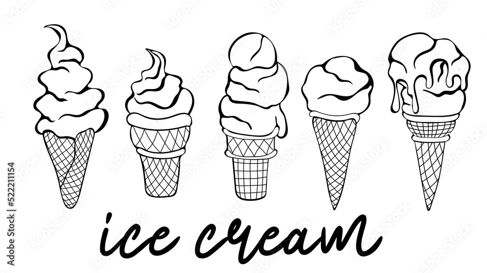 ice cream outline clipart image