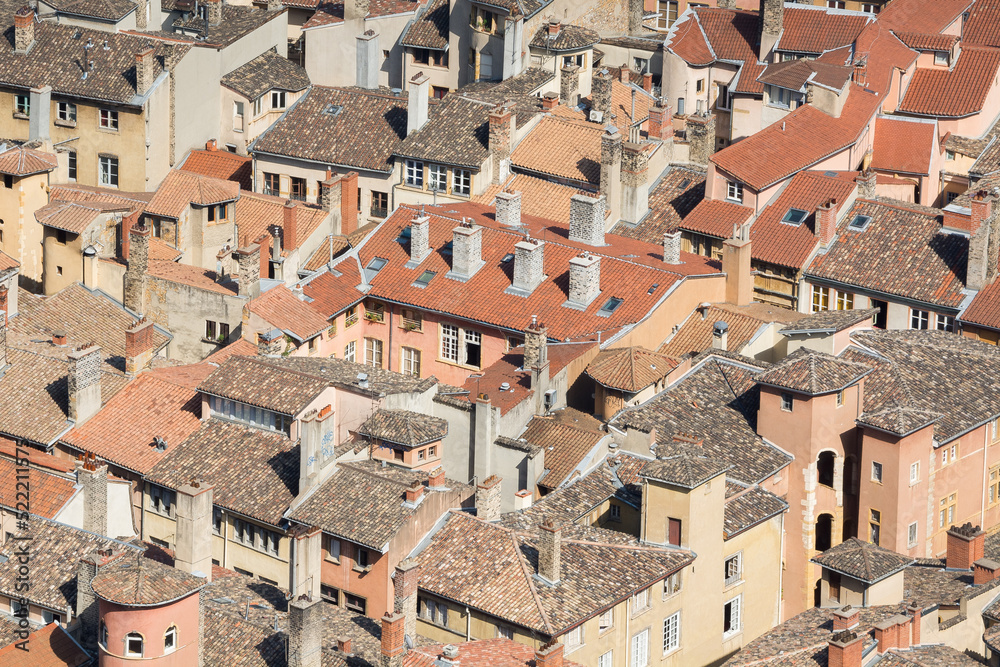Toits du Vieux Lyon depuis Fourvière Toits du Vieux Lyon depuis Fourvière