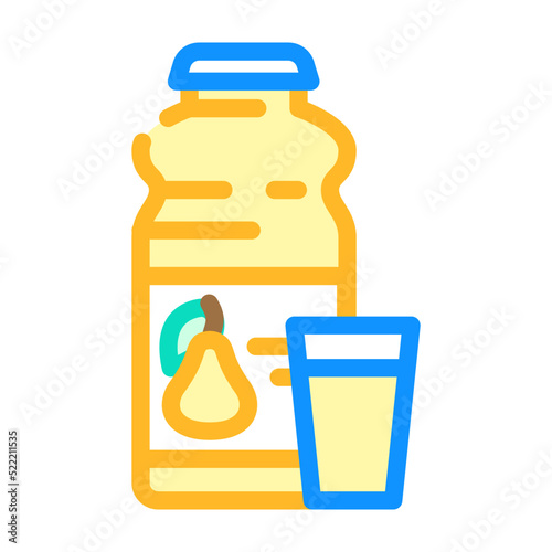 pear nectar color icon vector. pear nectar sign. isolated symbol illustration