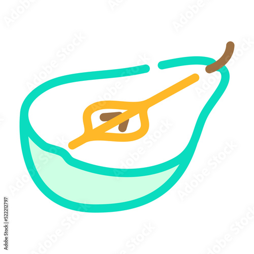 pear cut color icon vector. pear cut sign. isolated symbol illustration