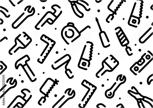 Tool icon pattern background for graphic design.A-size horizontal.