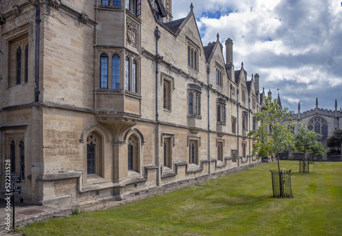 Library. Oxford, oxfordshire. England. UK. Great Brittain. University. Courtyard wih grass. © A