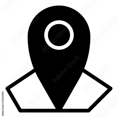 map area icon vector