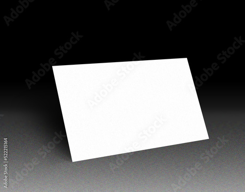 blank business card mockup on dark background