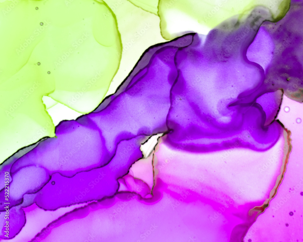 Fototapeta premium Ethereal Paint Pattern. Liquid Ink Wave