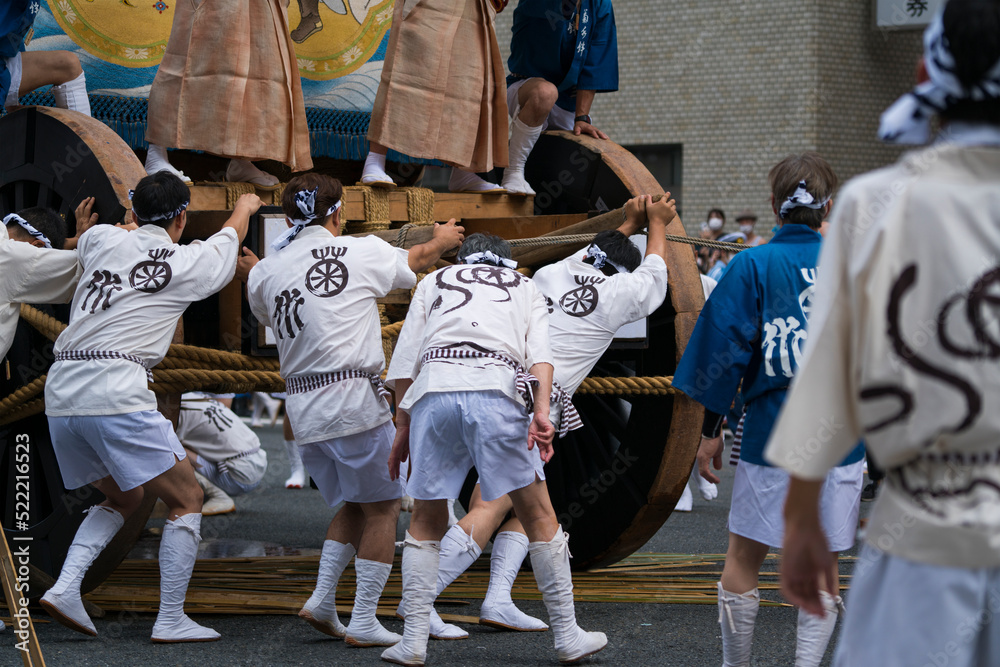 Fototapeta premium 京都 祇園祭 菊水鉾の辻回し