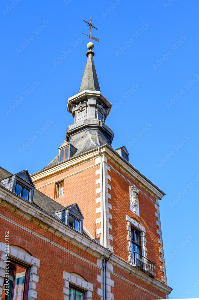 Colonial style architecture tower in Madrid, Spain Colonial style architecture tower in Madrid, Spain
