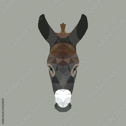 The Donkey Polygon Illustration 
