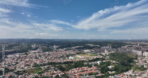 Aerial view of Doutor Jayme Cintra stadium, Botafogo de Jundiaí stadium. Jundiaí city. photo
