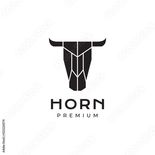 head polygon livestock logo design