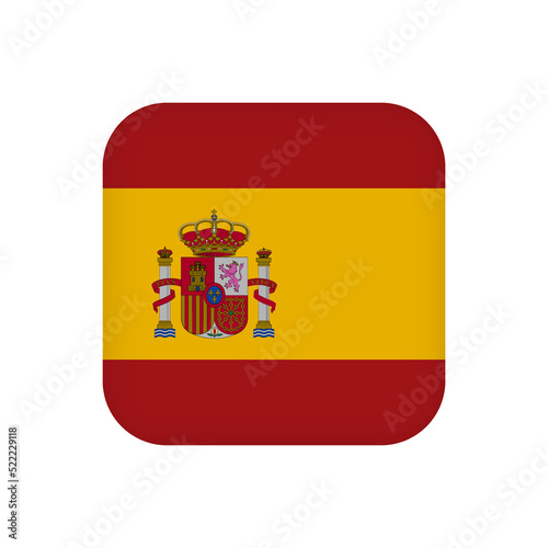 Spain flag, official colors. Vector illustration.