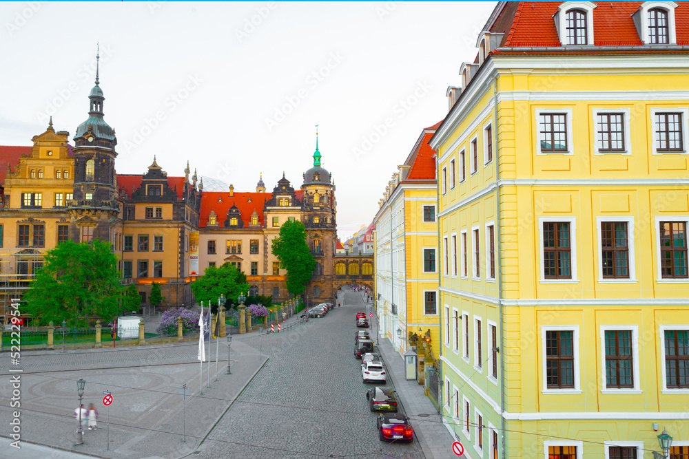 Obraz premium 11.05.2022 old Dresden castle on Theaterplatz square in Dresden. Saxony, Germany.