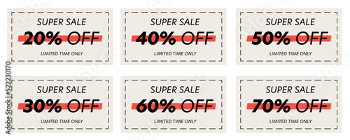 Super sale label vector set