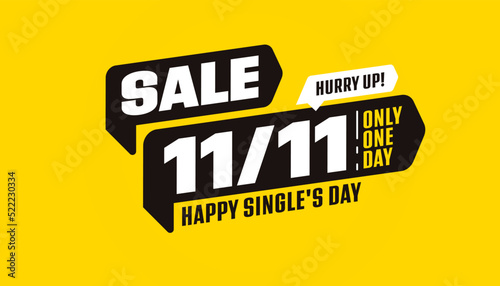 11.11 sale sticker template