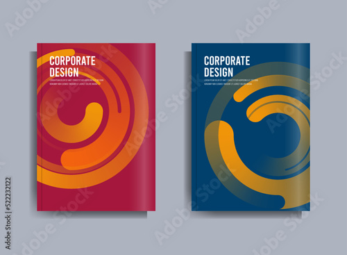 Corporate Business Flyer poster pamphlet brochure cover design layout background, vector template in A4 size - Vector