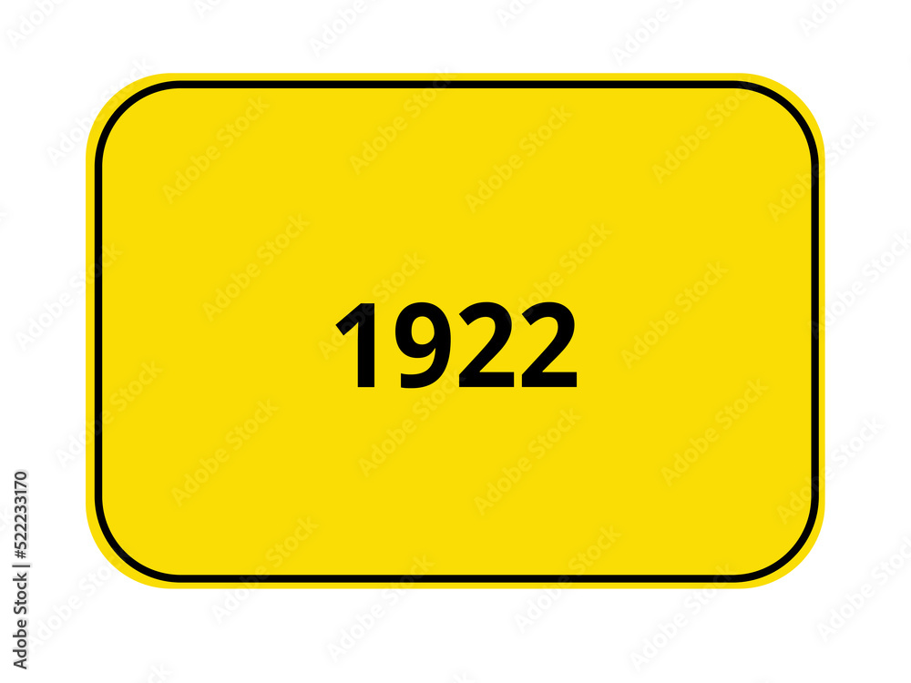 Ortseingangsschild - 1922 Ortseingangsschild - 1922