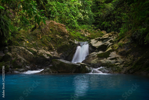 Rio Celeste Waterfalls in Central America