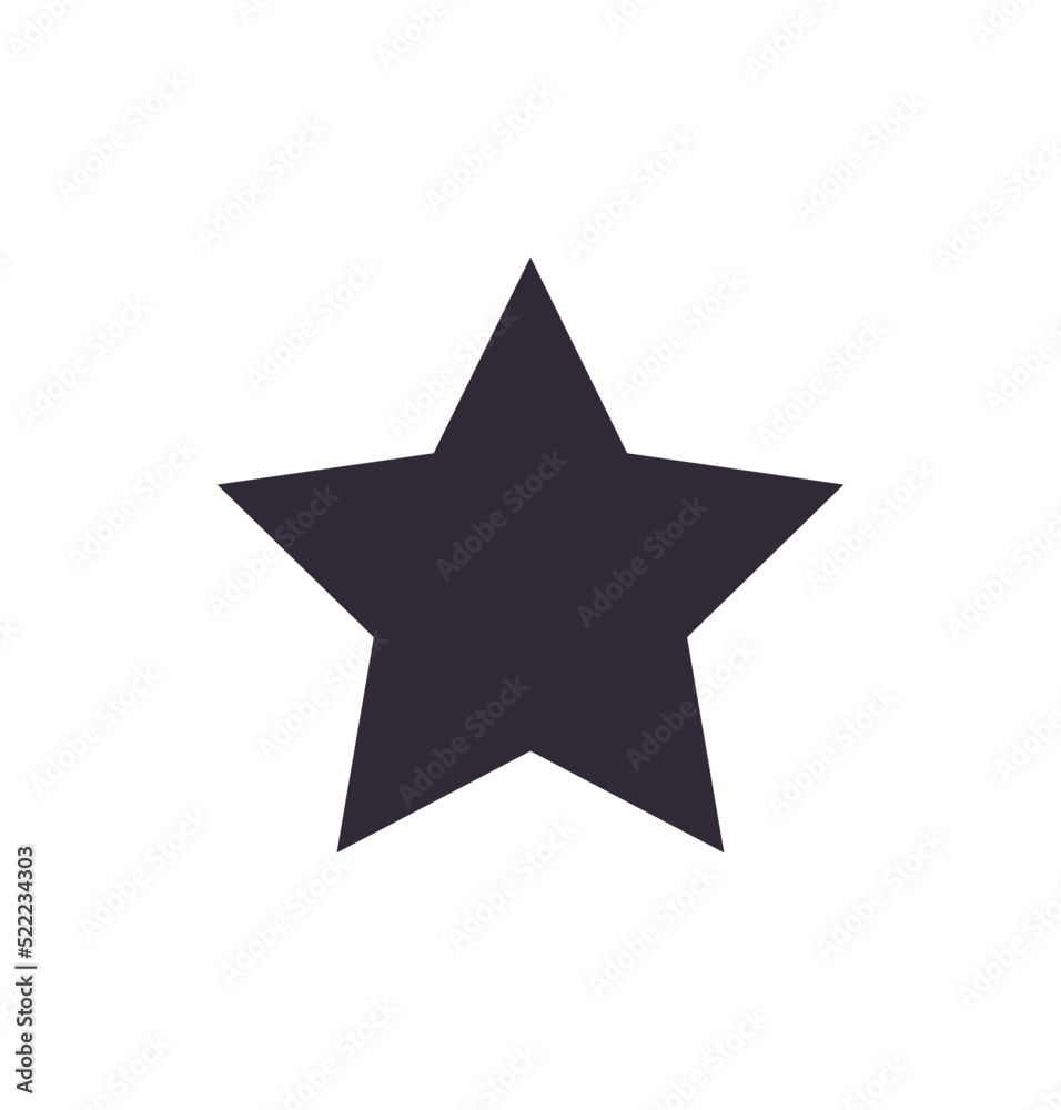 Star symbol and simple style isolated star icon on white background flat vector illustration. Star symbol and simple style isolated star icon on white background flat vector illustration.
